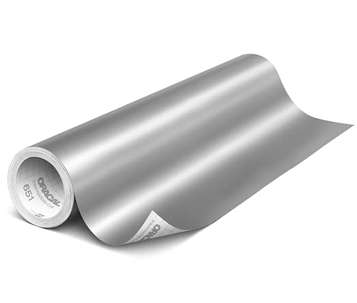 ORACAL 651 Matte Metallic Silver Grey Vinyl Durable Roll Easy to Weed Permanent