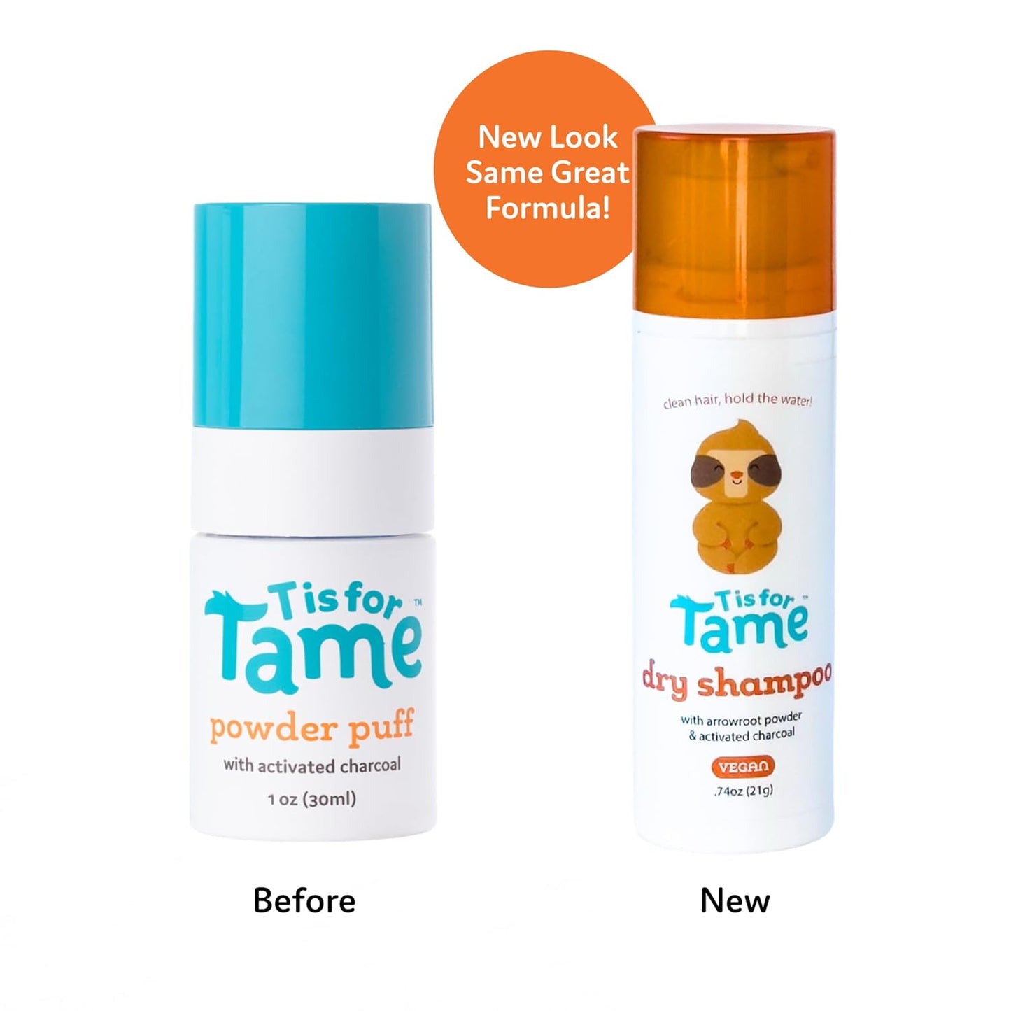 T is for Tame - The First Dry Shampoo for Babies & Kids, Sensory Friendly, Waterless Scalp and Hair Cleanser, Great for Adults Too, Non-Aerosol, 21 gr - 0.74 oz