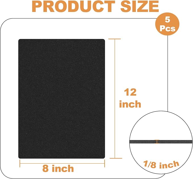 Storystore 5 Pcs 1/8" Thick Foam Padding Sheets