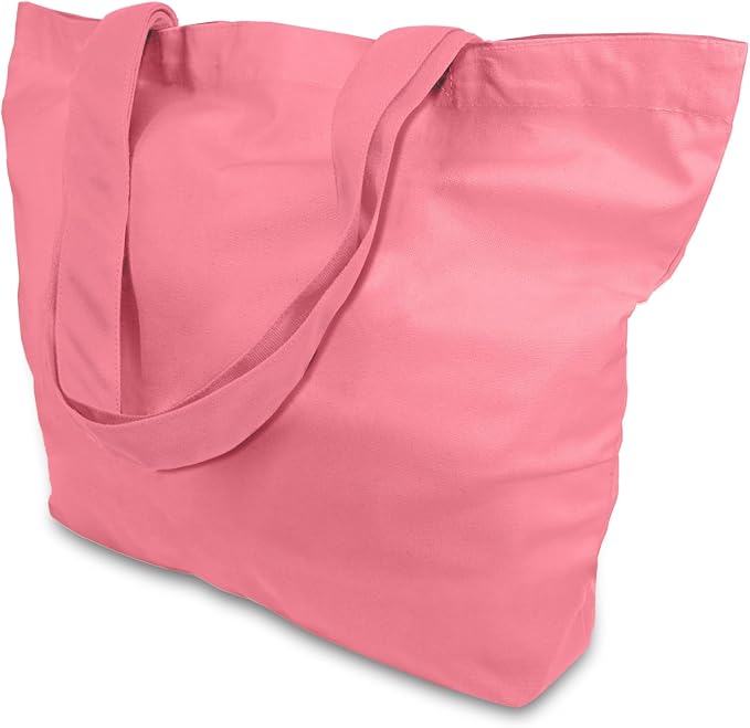 TOPDesign 1-Pack Super Strong Large 12oz Cotton Canvas Tote Bag, Reusable