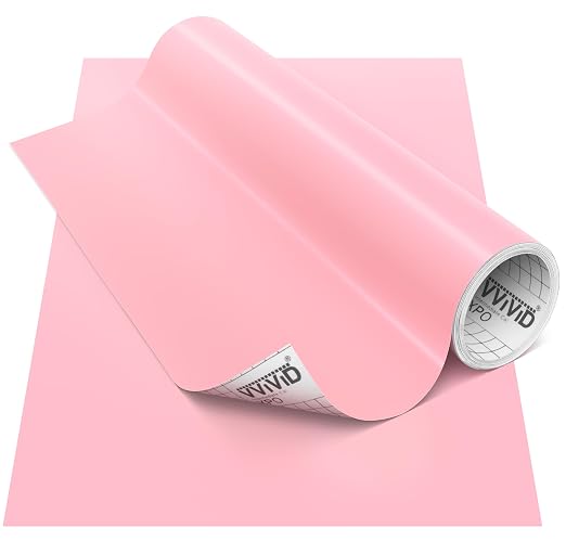 VViViD DECO65 Matte Pastel Carnation Pink Permanent Adhesive Craft Vinyl