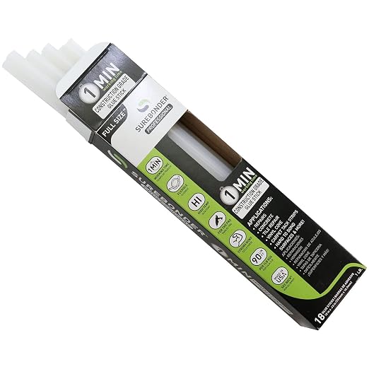 Surebonder Construction Professional Grade Adhesive Hot Melt Glue Sticks