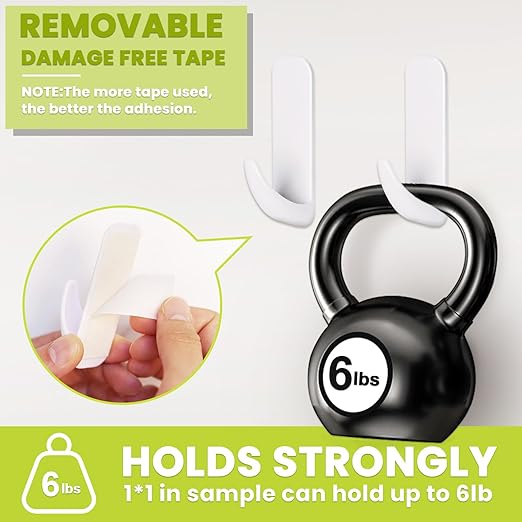 Double Sided Mounting Tape Heavy Duty, Damage Free, 0.39'' x 16.5 FT | Removable
