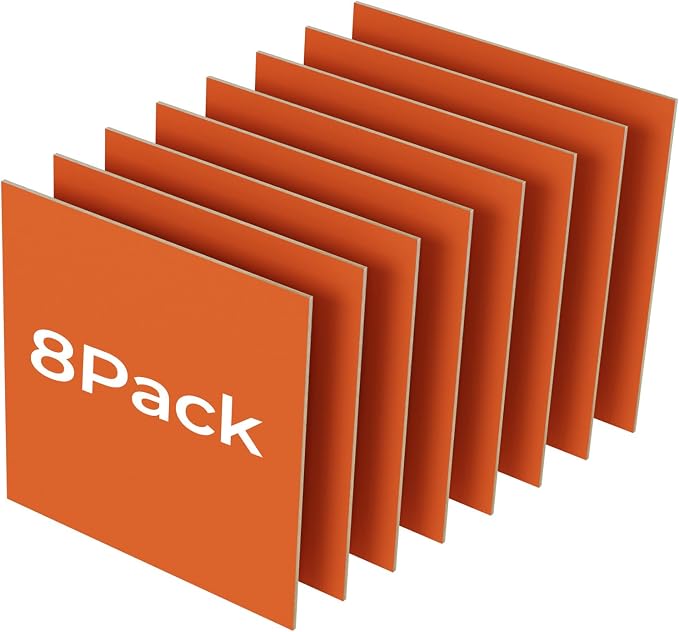 8 Pack Orange Basswood for Laser Cutting, for Laser Engraving, DIY Craft Wood &