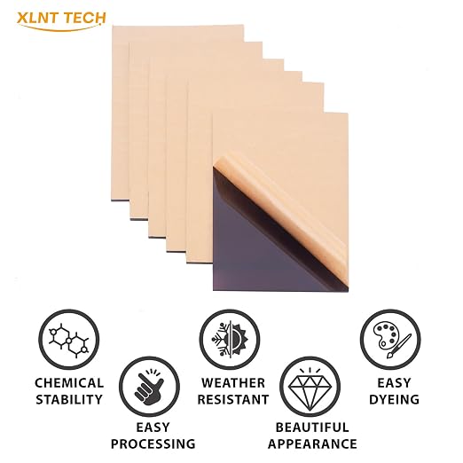 6 PCS Translucent Teal Cast Acrylic Sheets 8" x 12" x 0.118", Plexiglass