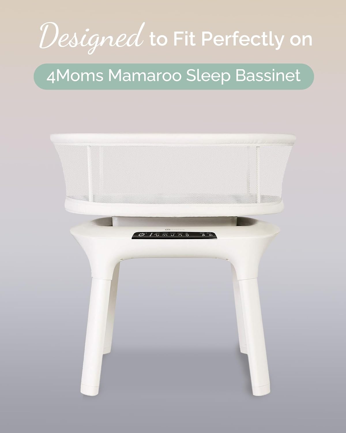 3 Pack Fitted Bassinet Sheets for 4moms Mamaroo Sleep Bassinet - 18 x 30 Inch Oval Mattress - Buttery Soft, Premium Stretchy Jersey Knit - Navy + Grey + Cloud