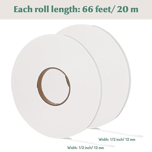 Tatuo 2 Rolls Double Sided Foam Tape PE Foam Tape Sponge Soft Mounting Adhesive
