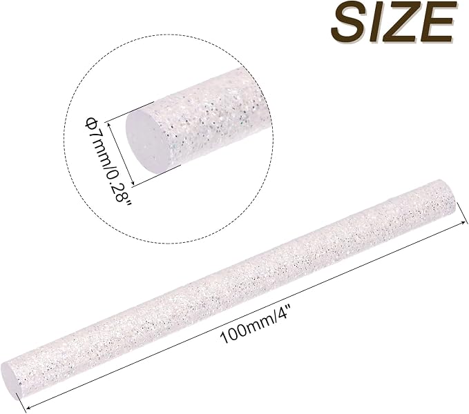 uxcell 30pcs 7mm x 100mm Mini Hot Glue Sticks