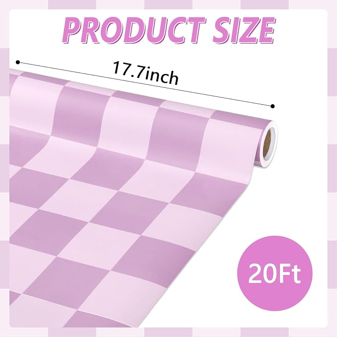 Purple Checked Bulletin Board Paper Roll Retro Pastel Purple Bulletin Board