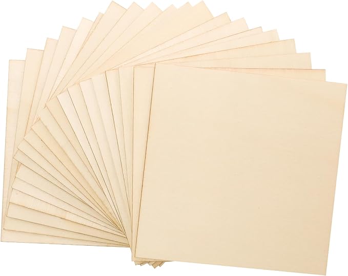 20 Pack Thin Wood Sheets, Plywood Sheets