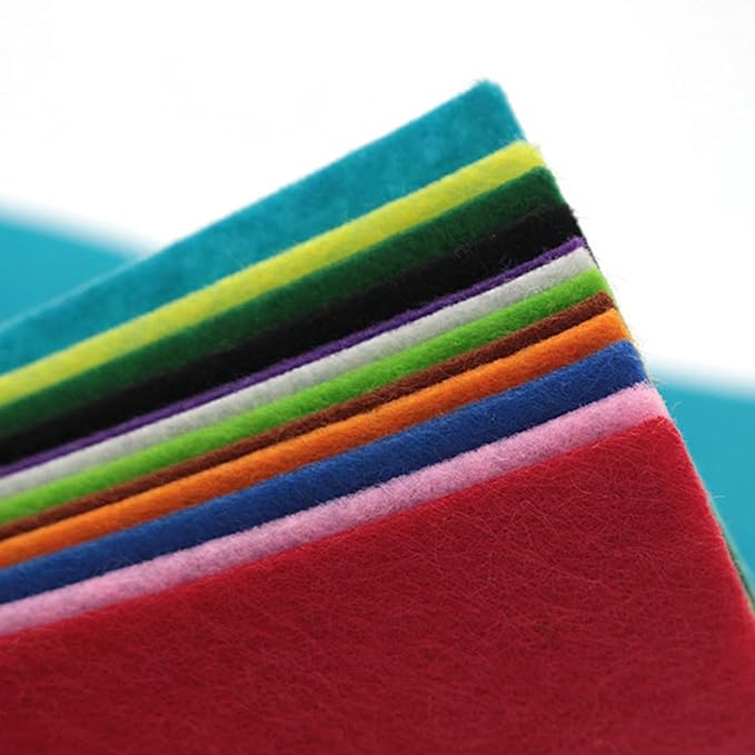 40pcs Coloured Felt Cloth Nonwoven 12 x 12 inches Felt Fabric Sheets DIY Craft