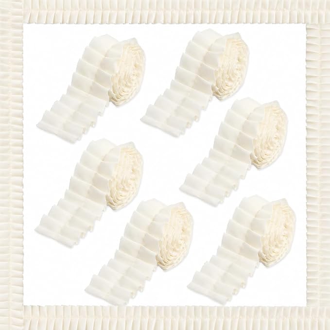 6 Rolls 40 Ft Ruffled Bulletin Board Borders Back to School Classroom Decor