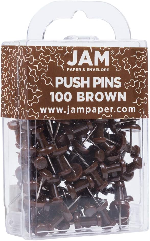 JAM PAPER Colorful Push Pins