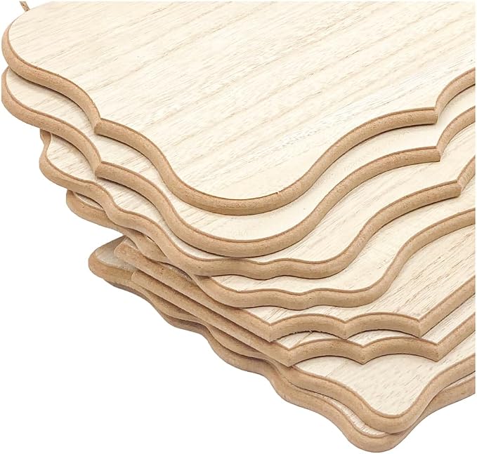 8 Pack Unfinished Wood Signs
