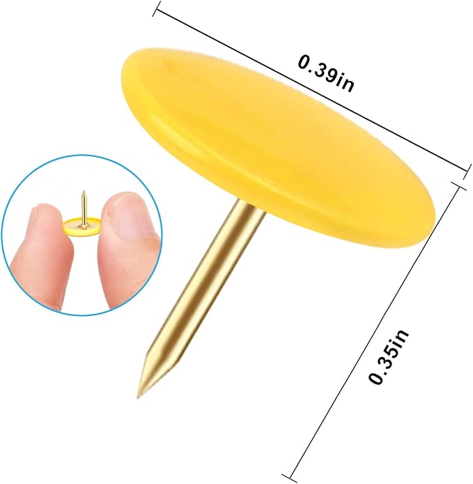 Thumb Tacks 400-count, Colors Plastic Roundness Push Pins Decorative Tacks