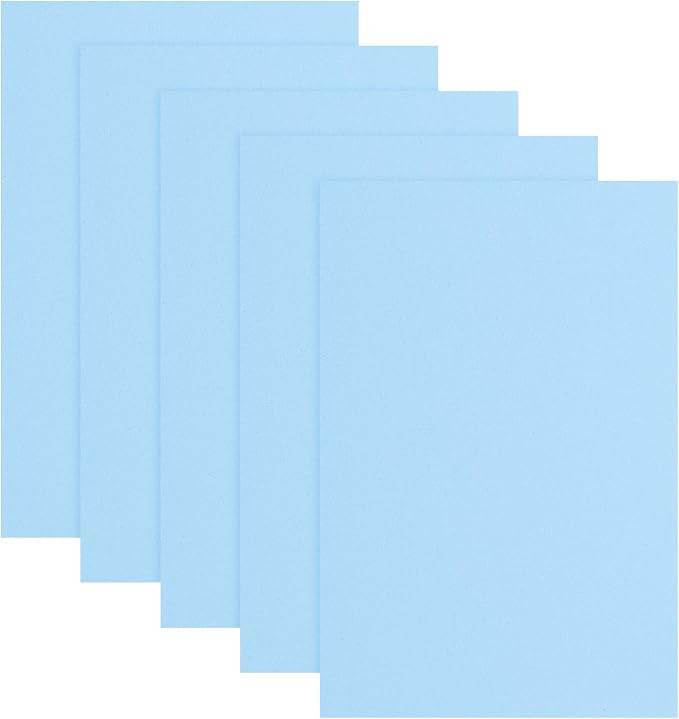 uxcell 5 Pcs Light Blue EVA A4 Foam Sheets Crafts, 12 x 8 Inch Foam Paper