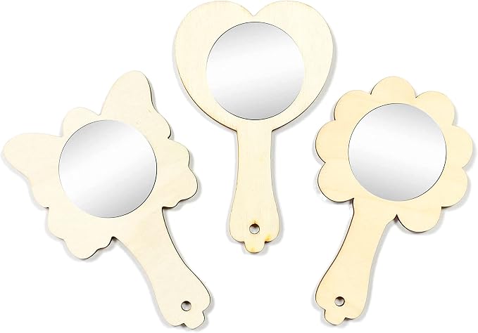 18 Pack Unfinished Wood Mirrors