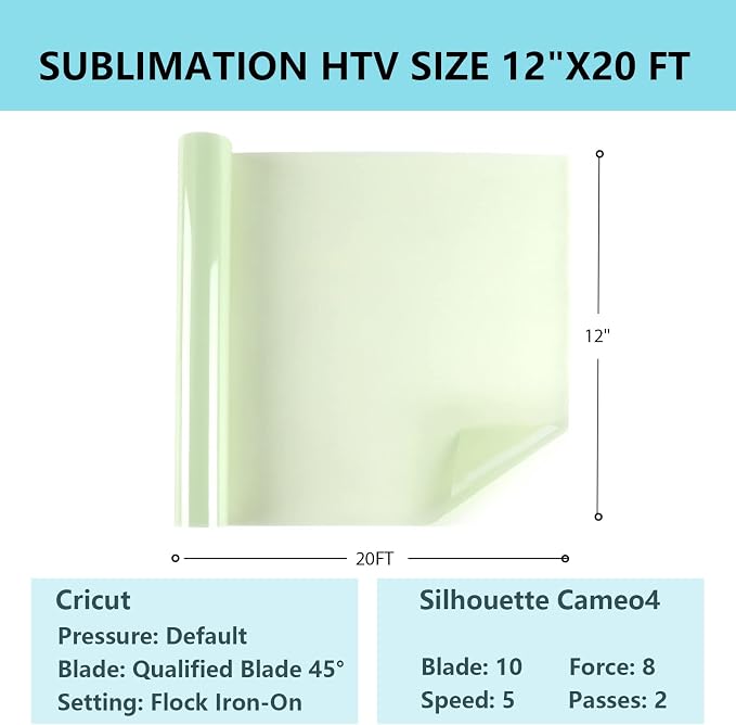 HTVRONT Sublimation Vinyl for Dark/Light Fabric