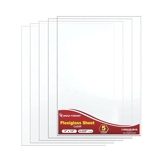 Clear Acrylic Sheets, 0.02 Inch Transparent Thin Plastic Sheets