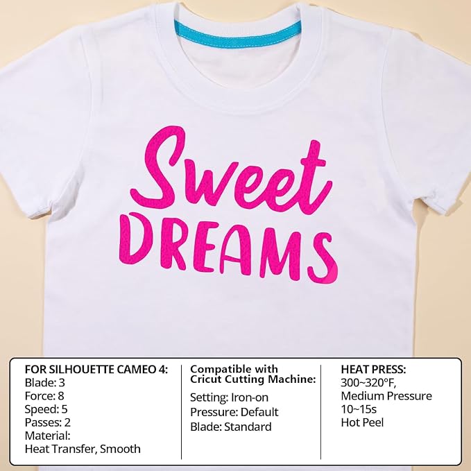 HTVRONT Puff Vinyl Heat Transfer, Puff Iron on Vinyl
