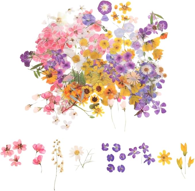 160 Pcs Transparent Flower Stickers