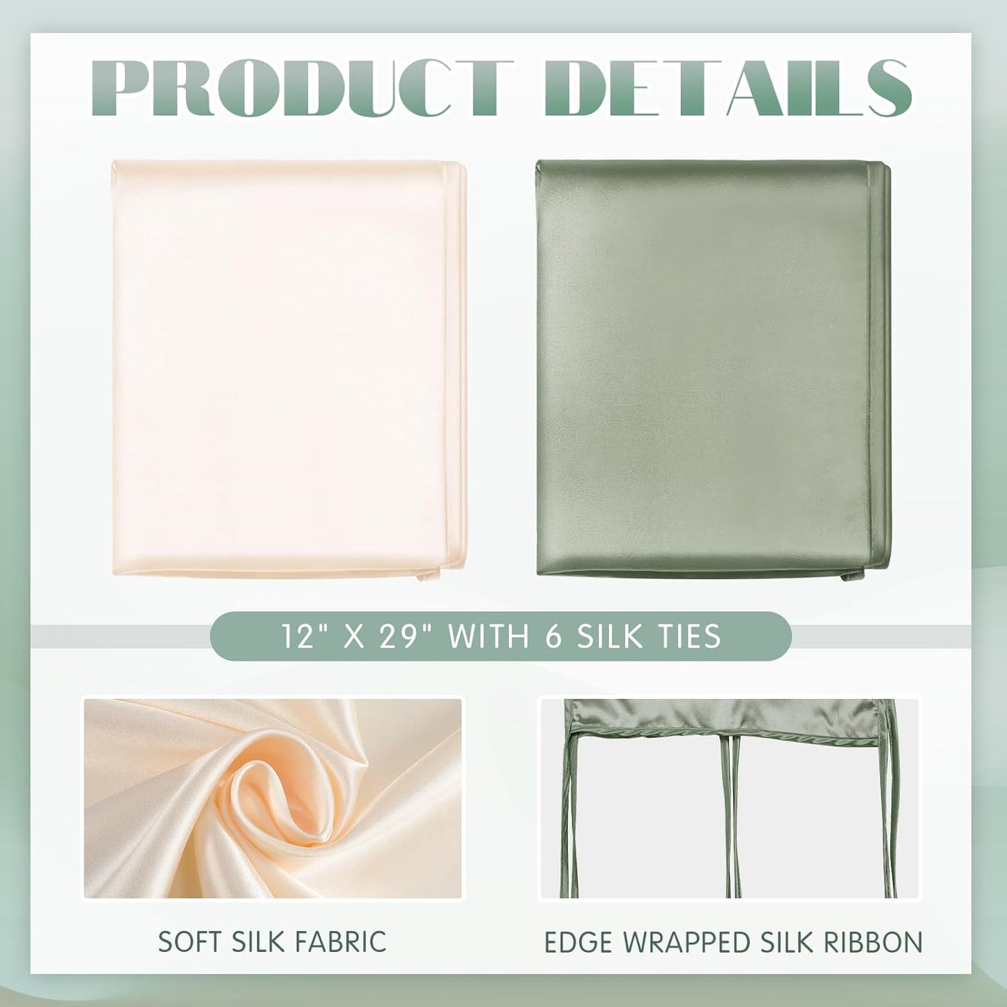 Hosuly 2 Pcs Satin Bassinet Sheet Baby Hair Soft Silk Feeling Sheet Baby Bassinet for Rectangle Cradle Pad Mattress Boys Girls Newborn Infant(Green and White)