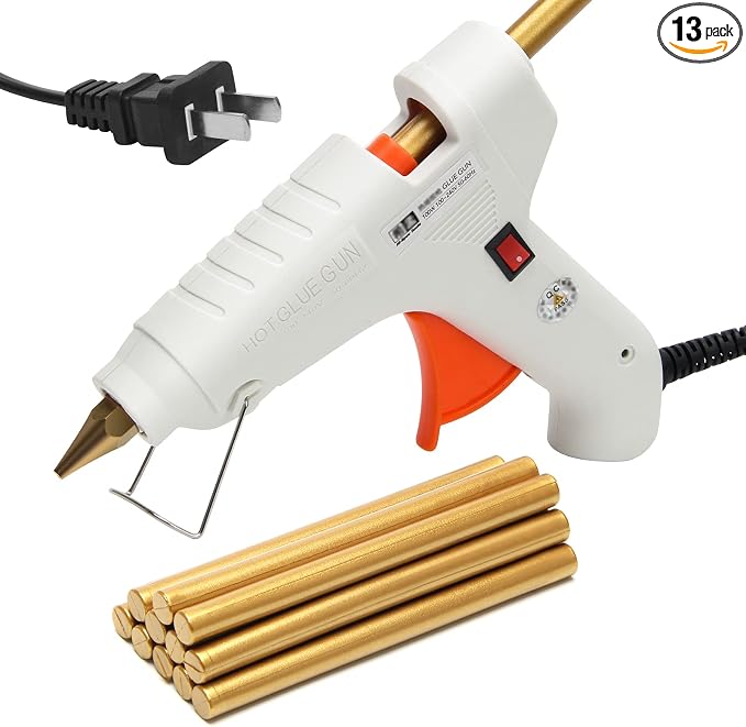 Sealing Wax Sticks 12P with Glue Gun, Luxiv 5.4" Sealing Waxs Stick 10MM Fire