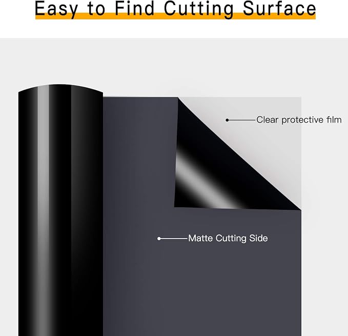 HTVRONT Heat Transfer Vinyl Black HTV Vinyl Rolls