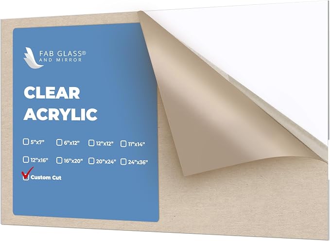 Custom Cut Clear Acrylic Sheet – Plexiglass Sheets 1/4 inch Thick,