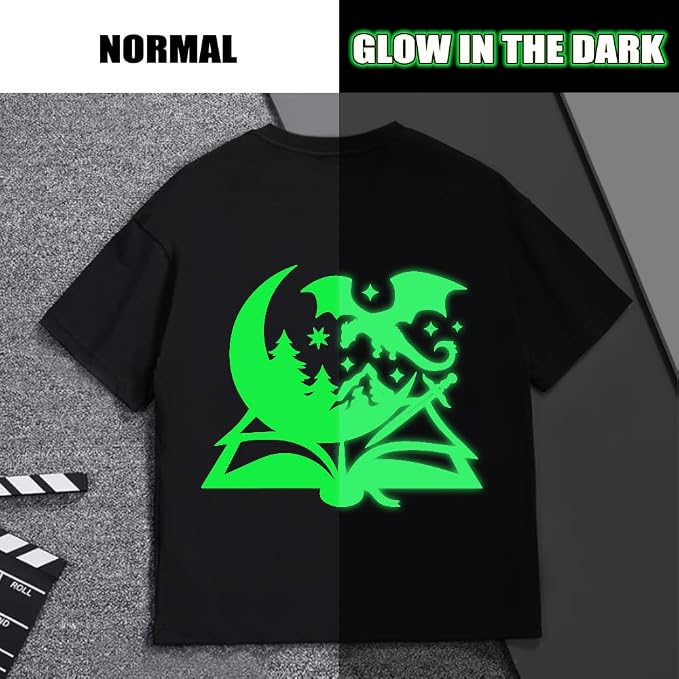 HTVVETUR Glow in The Dark HTV Heat Transfer Vinyl Roll 12 Inch by 10 Feet Iron