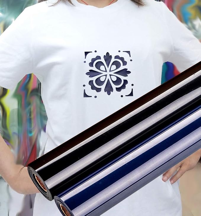 guangyintong Heat Transfer Vinyl Navy Blue HTV Rolls, Matte Surface PVC HTV