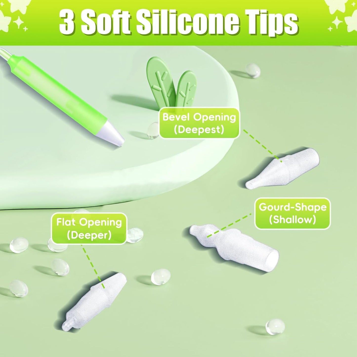 Baby Nasal Aspirator Nasal Congestion Relief with 25 Hygiene Filters 2 Silicone Tips with Nose Cleaning Tweezer, Green