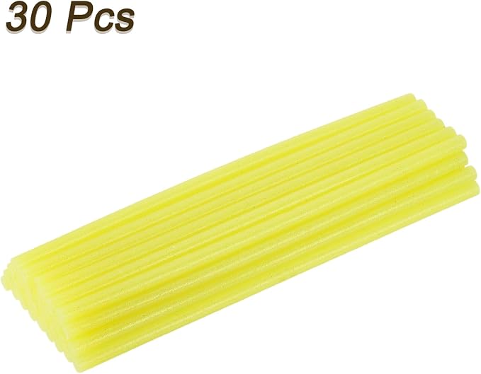 uxcell 30pcs Full Size Hot Glue Gun Sticks 8-inch x 0.27-inch High Sticky Small