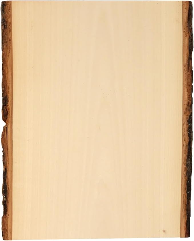 Foggy Bottom Woodworks LLC Premium Basswood Live Edge Wood Planks, Value Pack