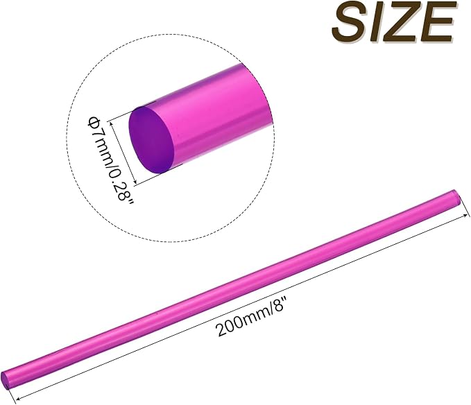 uxcell 30pcs 7mm x 200mm Mini Hot Glue Sticks