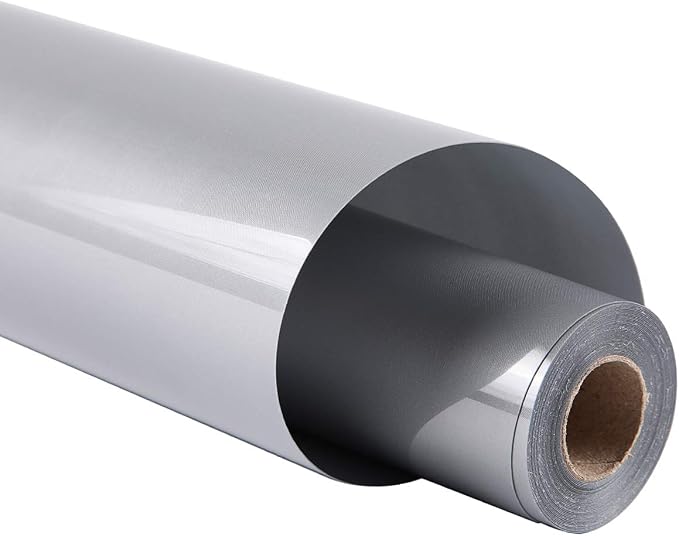guangyintong Heat Transfer Vinyl Silver HTV Rolls, Glossy Surface HTV Vinyl