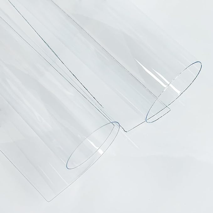 Transparent PVC Faux Leather Sheets, Glossy Waterproof Clear Vinyl Fabric