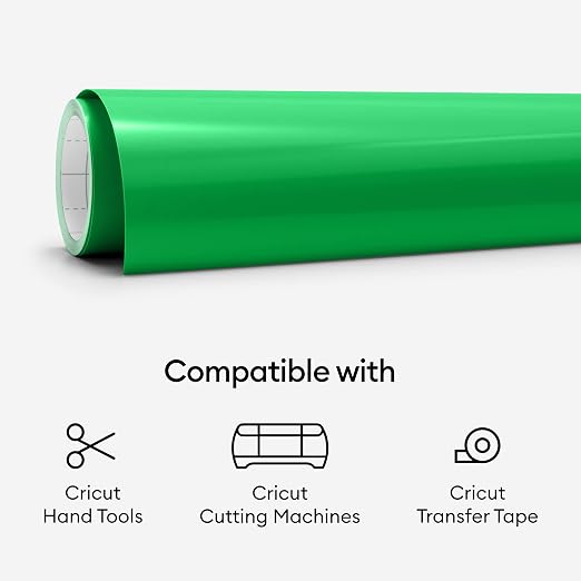 Cricut Premium Permanent Vinyl Roll, Kelly Green