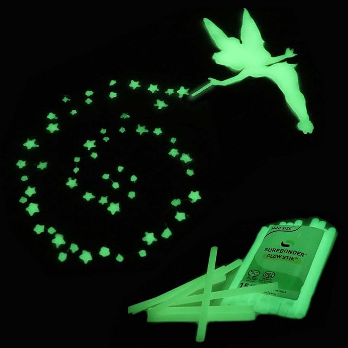 Surebonder Glow in The Dark Hot Glue Sticks Mini Size 4"