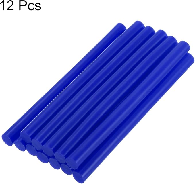 uxcell Mini Hot Glue Sticks for Glue Gun 7mm x 100mm Bright Blue 12pcs