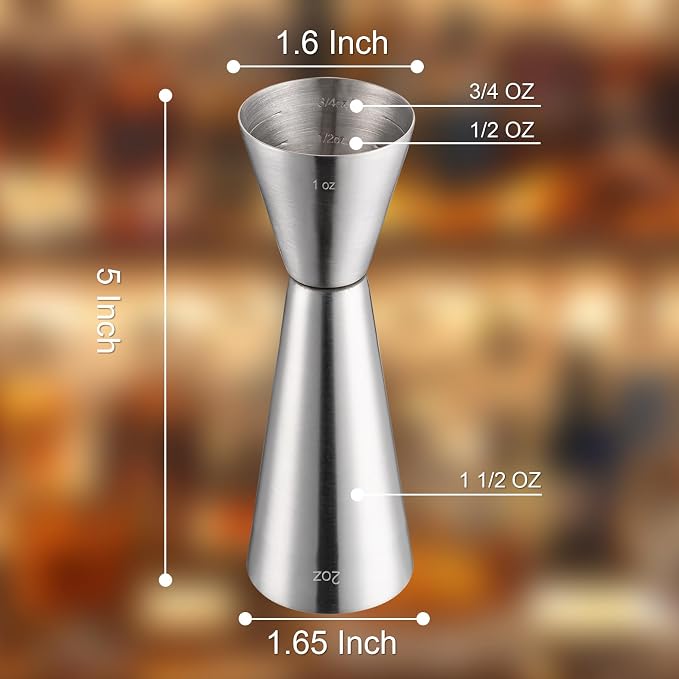Briout Jigger for Bartending, Double Cocktail Jigger Japanese Premium 304 Food