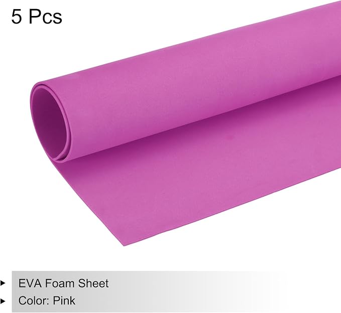 MECCANIXITY EVA Foam Sheets Rose 35.4 Inch x 19.7 Inch 2mm Thick Crafts Foam