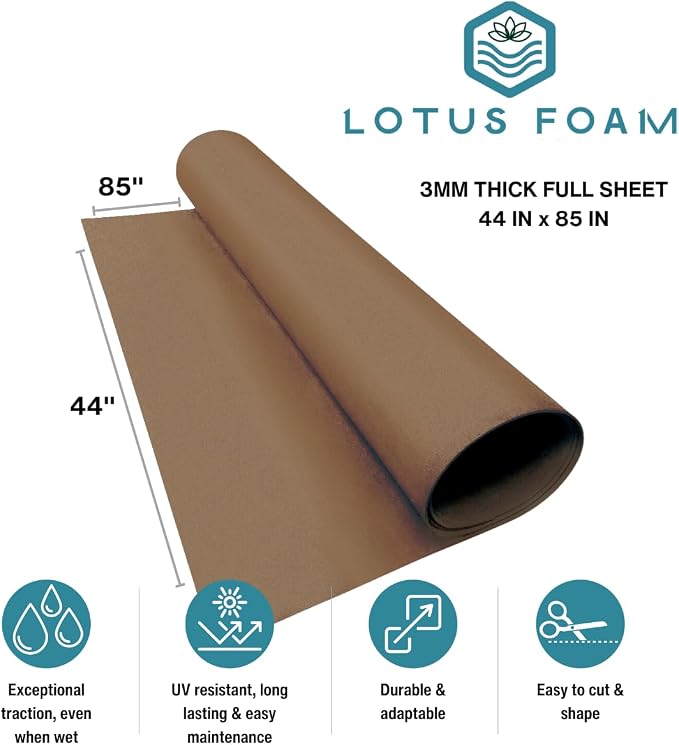 LotusFoam EVA Foam Sheet 3mm – 44"x 85" Craft Foam