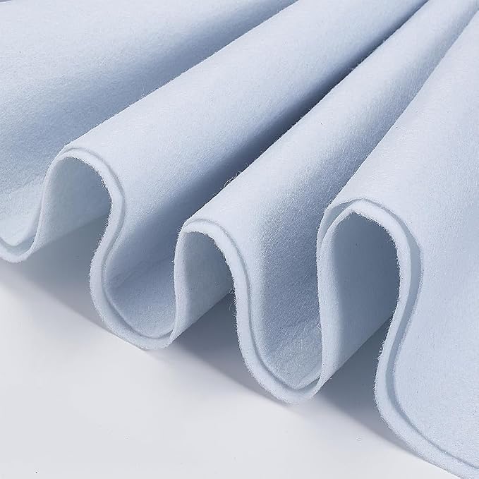 BENECREAT Gray-White Felt Roll, 10FT x 15.74 Inch Wide, 1mm Thick | Soft Woven