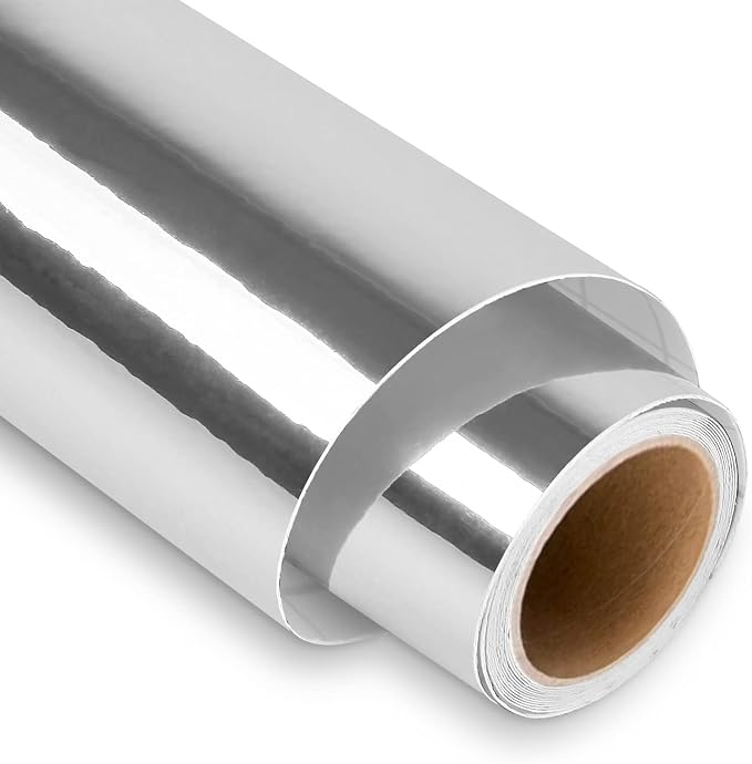 Lya Vinyl Silver Metallic Outdoor Permanent Vinyl Roll