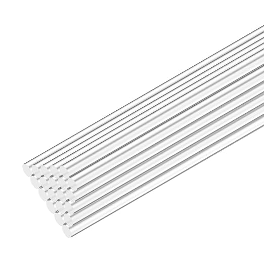 M METERXITY 20-Pack Acrylic Round Rods, 11.81 x 0.12 Inch/ 300 x 3 mm Clear