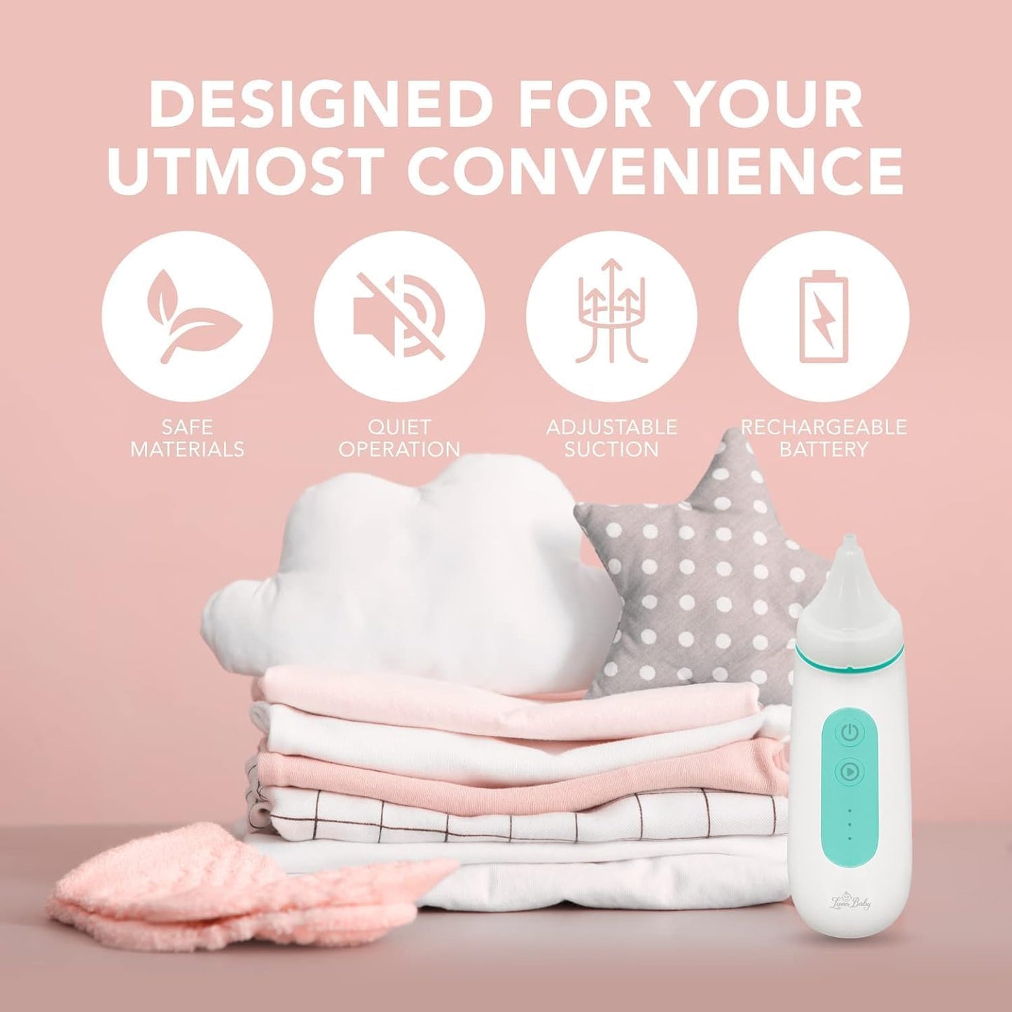 Electric Baby Nasal Aspirator - Nose Sucker Machine for Newborn Infants Toddlers Kids Adults - Automatic Booger Snot Vacuum Cleaner with Adjustable Suction Levels for Mucus Removal
