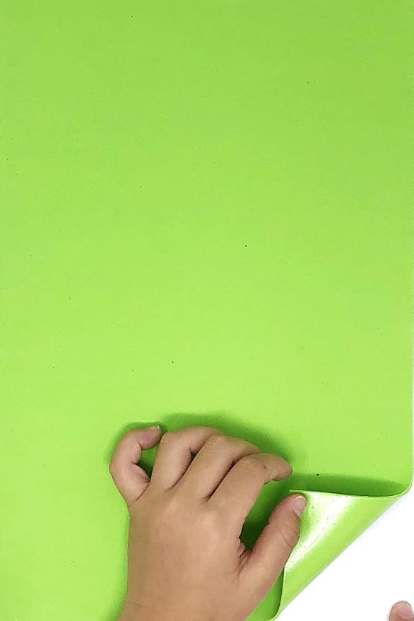 Allgala 20 Pack Self-Adhesive EVA Foam Paper 8x12 Inch Sheets-Lime-CF85409