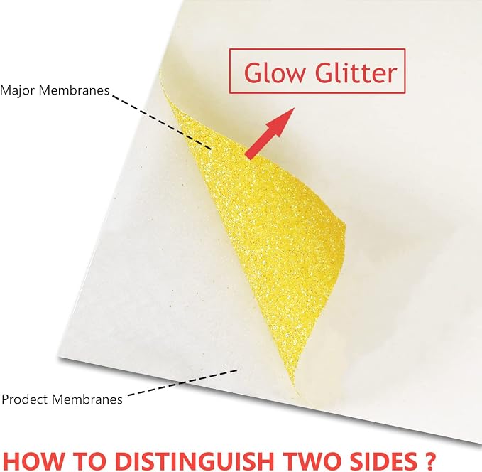 guangyintong Heat Transfer Vinyl Glow Glitter HTV Rolls, Glitter HTV Vinyl