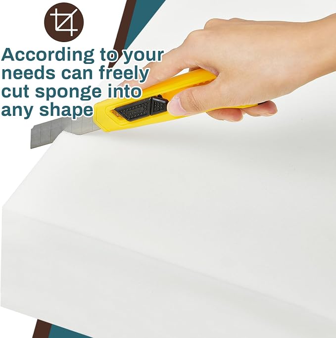 Frienda 1 Pack 7" x 24" x 27" Upholstery High Density Craft Foam Sheets